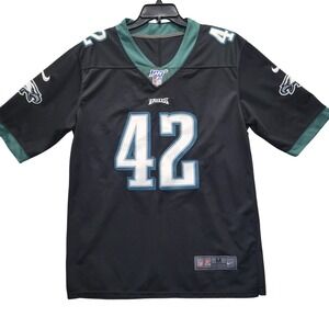 Philadelphia Eagles‎ NFL Football Jersey #42 Wallace Black Men's Medium Nike